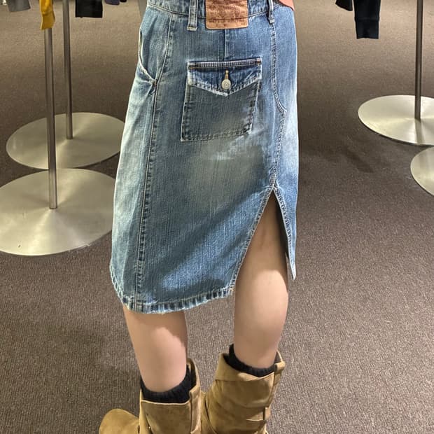 L)BEAMS BOY WEAR 빈티지 데님 스커트