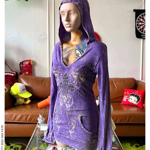 90-00s davida U.S.A Y2K Hood T-Shirt