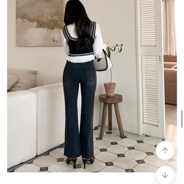 리뷰 999+ 품절템 신축성 좋은 흑청 부츠컷 S