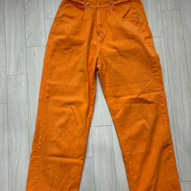 [더일마] 오렌지 어드저스터블 데님 진 (26-28인치 조절 가능)