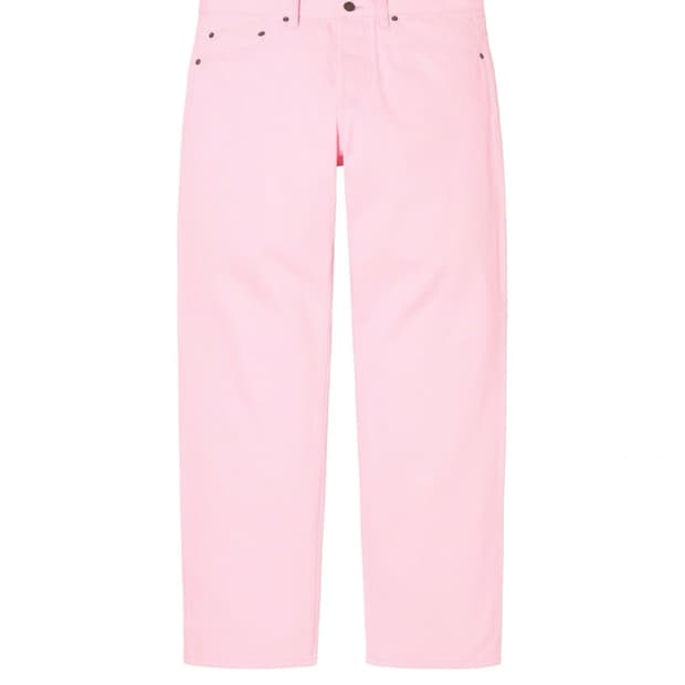 슈프림 레귤러 진 오버다이드 핑크 supreme