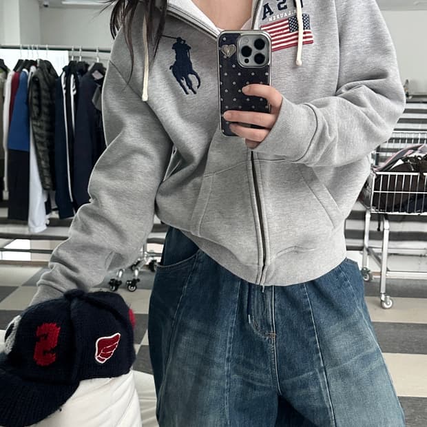 폴로 랄프로렌 빅포니 USA 성조기 후드집업 