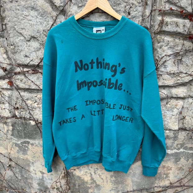 90s lee made in usa 반짝이 프린팅 스웻 셔츠 맨투맨