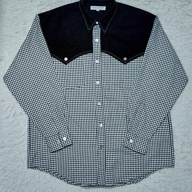 PUSH POUR HOMME 깅엄체크 웨스턴 셔츠 M