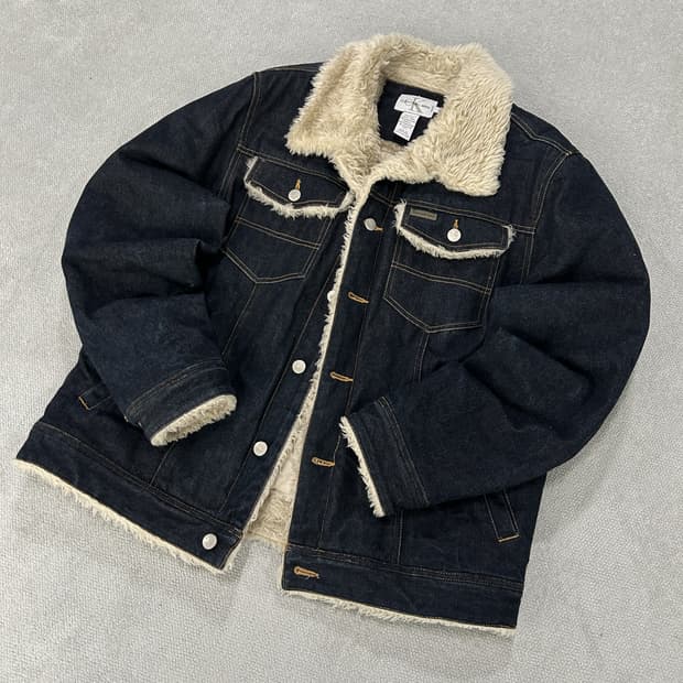 캘빈클라인 데님 쉐르파 자켓 L