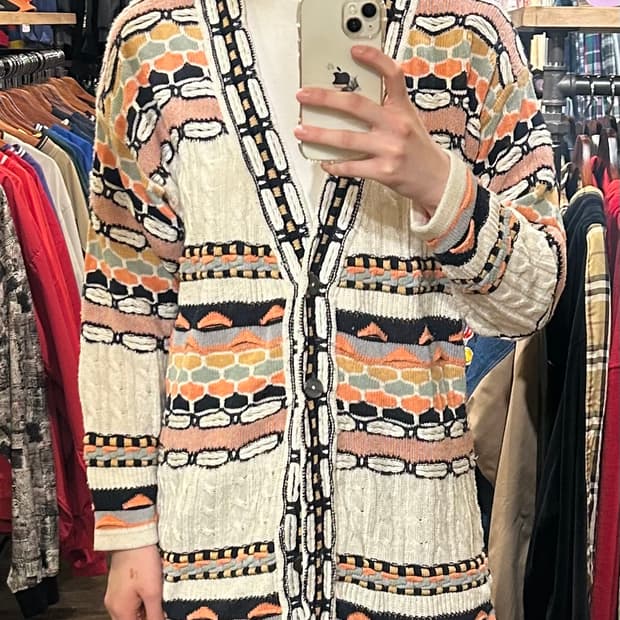 [HI] VTG 가디건 화이트