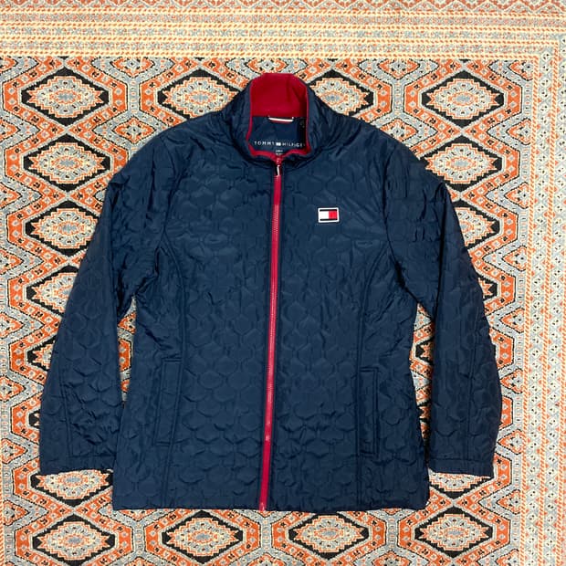타미힐피거 네이비 퀼팅자켓 여성L