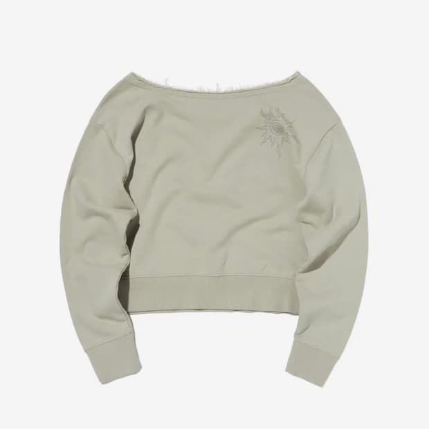 스웨이드 suade SUNNY ONE SHOULDER CREWNECK