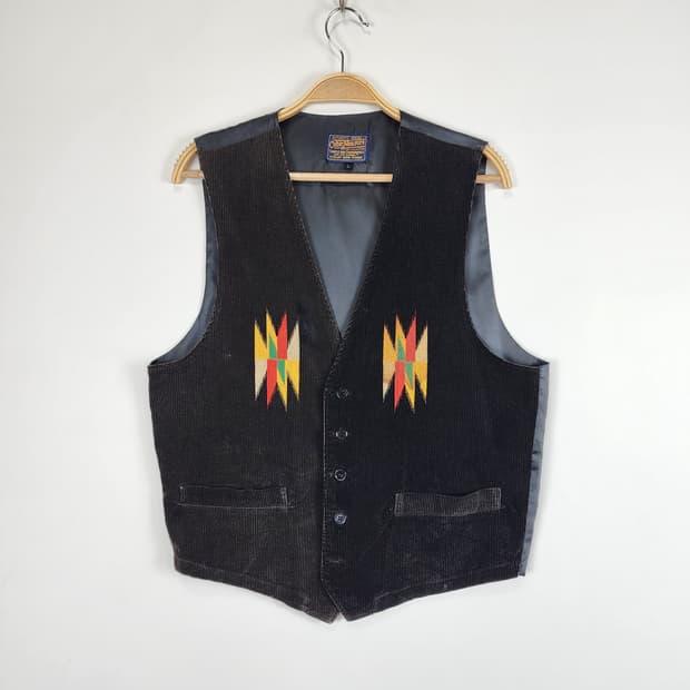 나바호 패턴 코듀로이 웨스턴 베스트