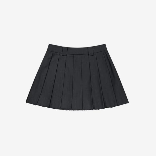 Tuomio TM SYMBOL PLEATS SKIRT [CHARCOAL]