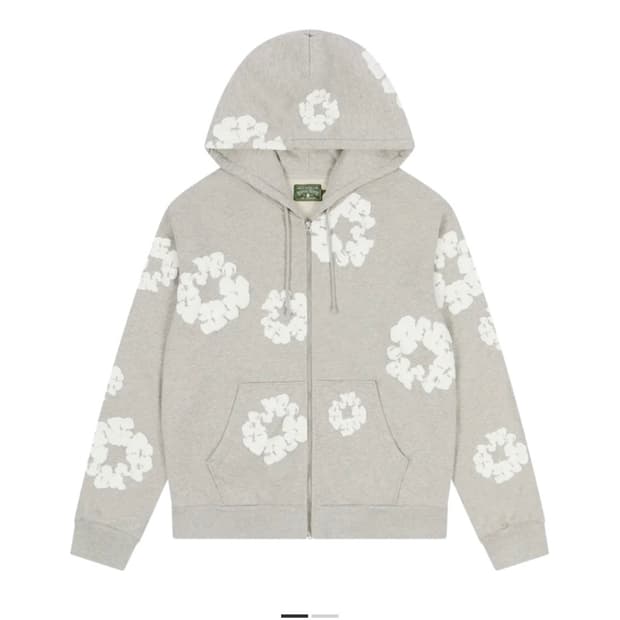 데님티어스 후드 집업 그레이 