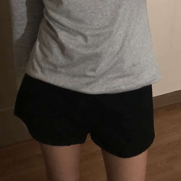 코튼 숏팬츠 블랙