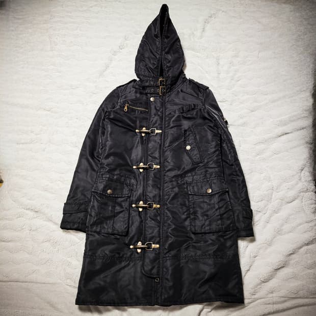 00s naked queen Duffle Hooded Long Coat