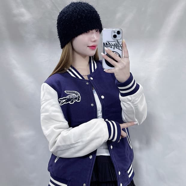 라코스테 코튼 빅로고 자켓 