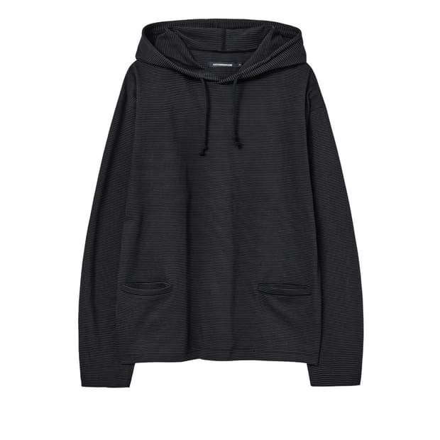 해칭룸 Stripe Hoodie Black