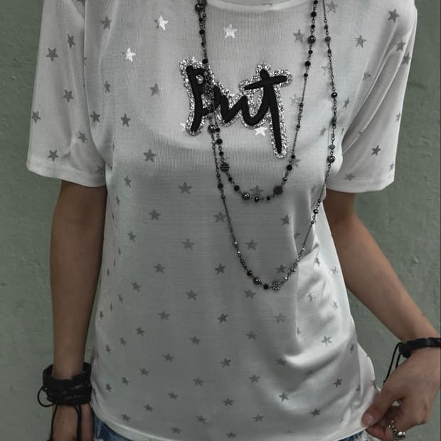 White Star Printed T-shirt