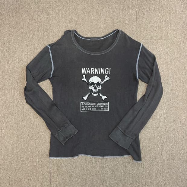 LA 빈티지샵 90s 바이커 써멀 롱슬리브 와플 티셔츠