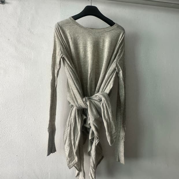 dkny wrap tie knit