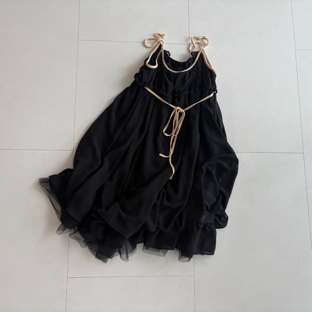 ray beams) ruffle strap mini dress