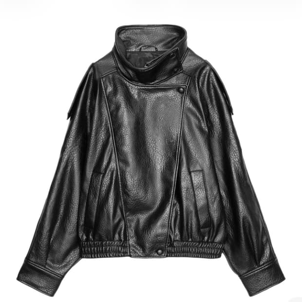 자라 레더 블랙 S