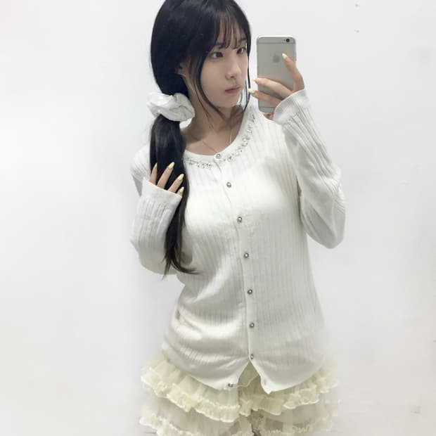 히메갸루 큐빅 달천깔 가디건