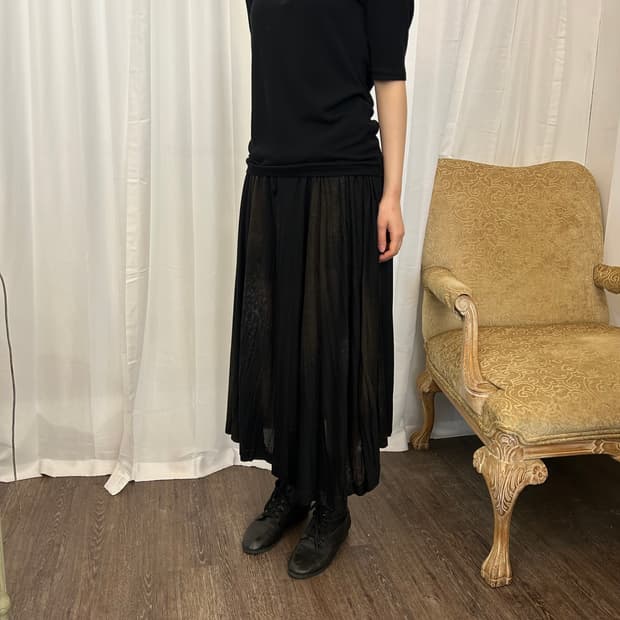 요지 야마모토 Ys 그라데이션 플레어 스커트