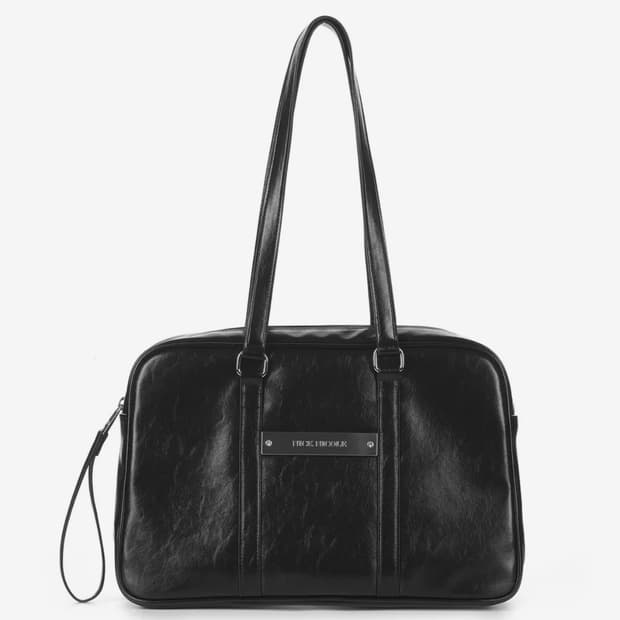 닉앤니콜 블랙 숄더백 (크리스탈 보스턴백)