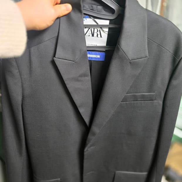 자라x아더에러 오버사이즈 블레이즈 블랙