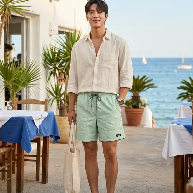 파타고니아 넷플러스 배기스 쇼츠 라이트 민트