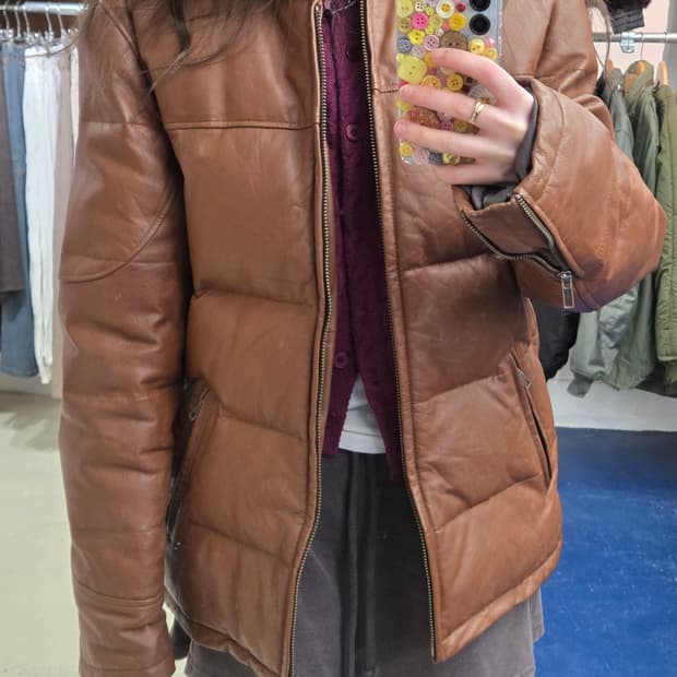 인디언 모터싸이클 레더 패딩