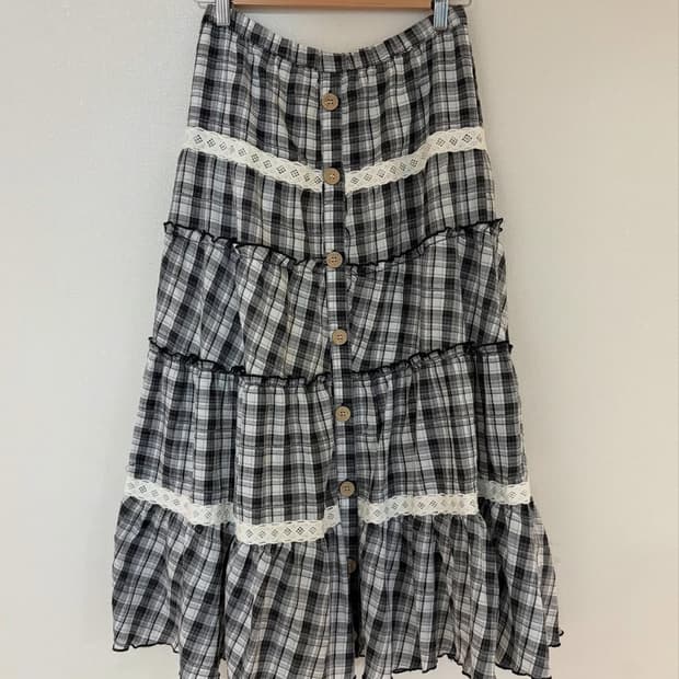 빈티지 모리걸 그라데이션 스커트