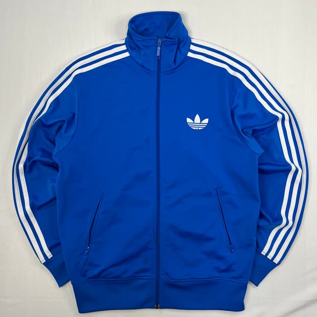 아디다스 파이어버드 빅로고 블루 져지