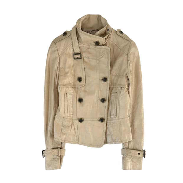Japanvintage 양가죽 레더 베이지 자켓