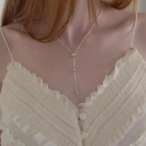 소프트서울 SOFT STONE CROSS NECKLACE