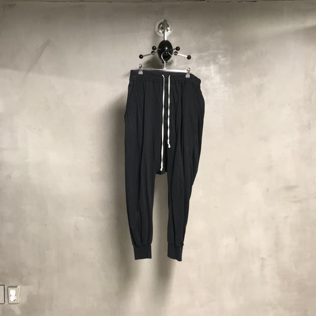 릭 오웬스 밴딩 배기 팬츠 M