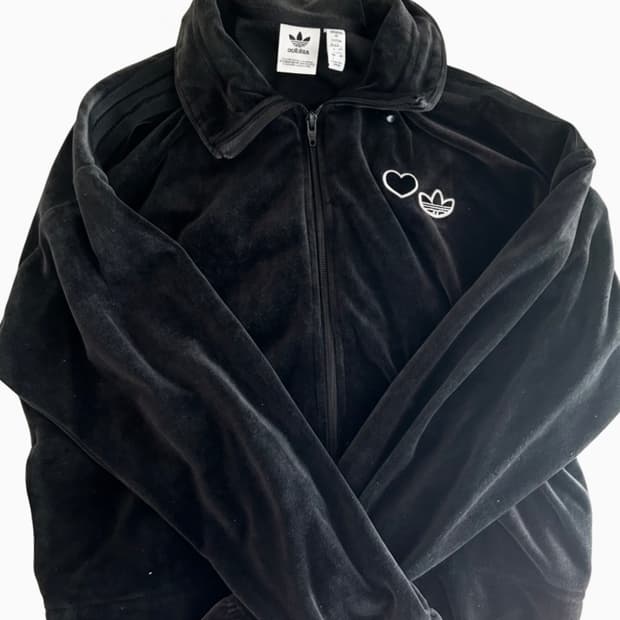 아디다스 vday 벨루어 벨벳 하트 트랙 탑 져지  