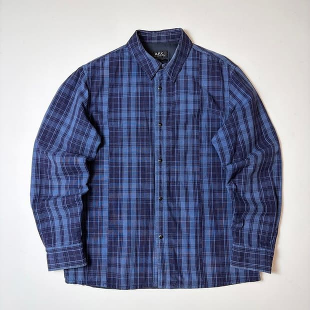 아페쎄 APC 체크 코튼 셔츠 PN9267