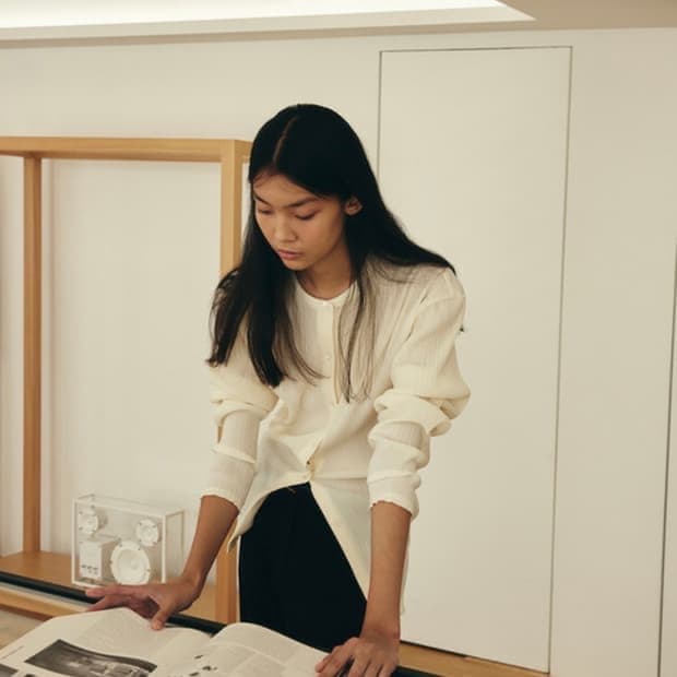 새상품) le917 matera pleats shirt 아이보리 36