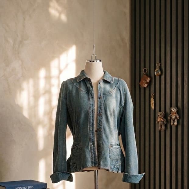 페미닌한 프릴 디테일 데님 자켓 (M사이즈)