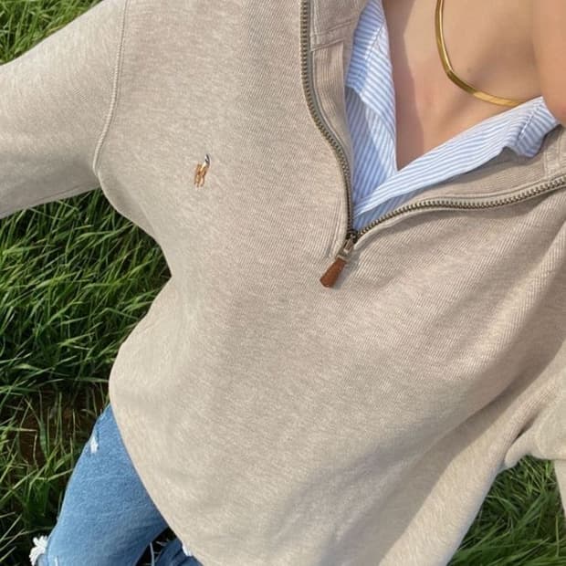 폴로 랄프로렌 에스테이트 쿼터집 하프집업 S