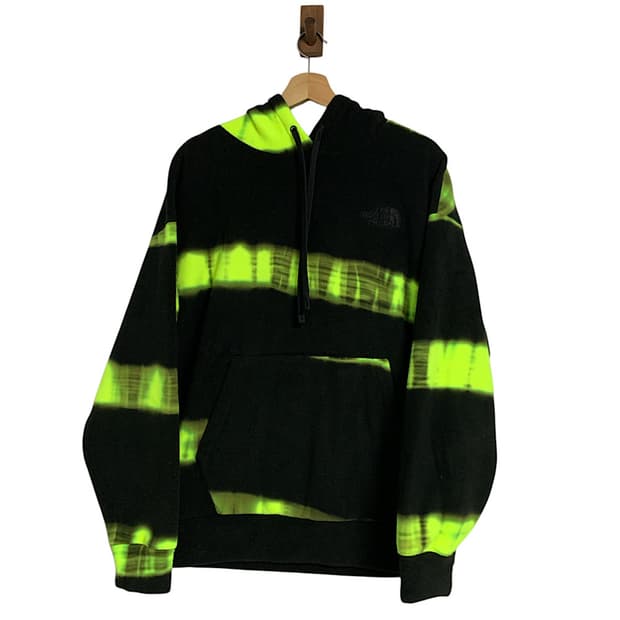 노스페이스 화이트 라벨 배색 플리스 후드티 L