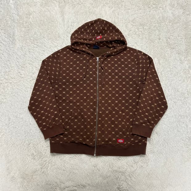 디키즈 패턴 후드집업