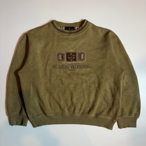 클라우디오 발렌티노 자수 니트