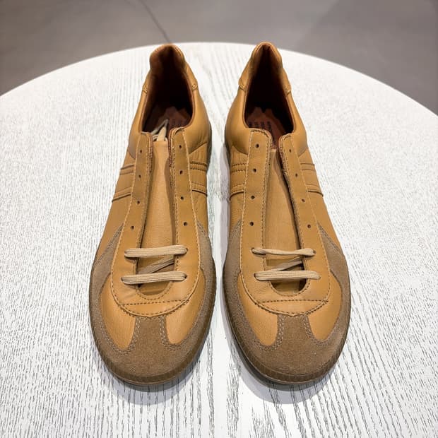 (정품/새상품) 리프로덕션 오브 파운드 남성 베이지 독일군 레더 스니커즈