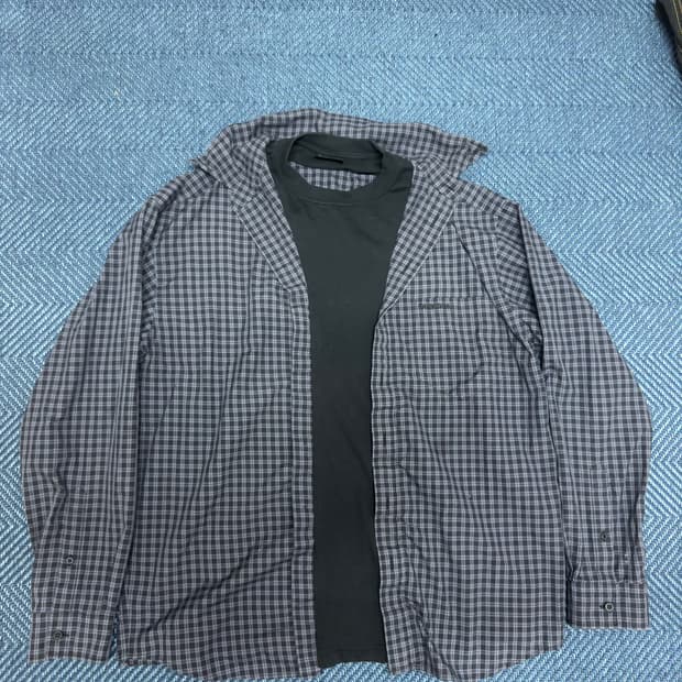 발렌시아가 트롱프뢰유 나일론 체크셔츠