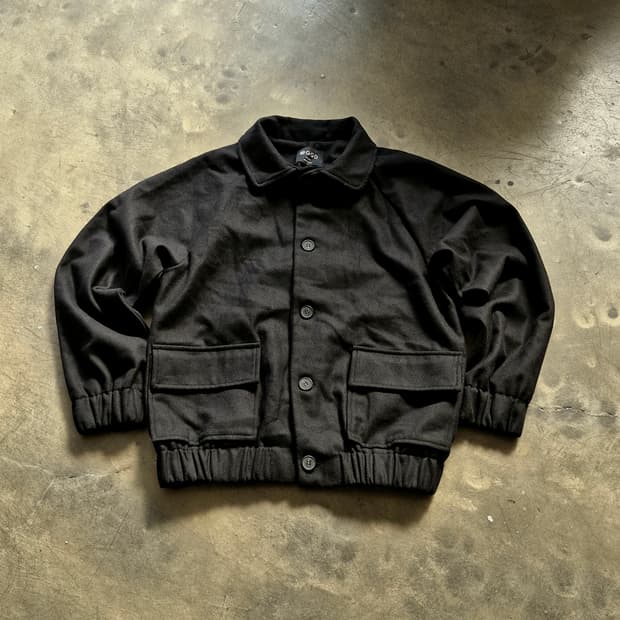 블랙 세무 스웨이드 블루종 자켓 F