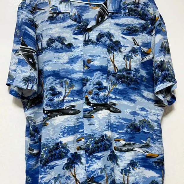 RRL 더블알엘 레이온 하와이안 셔츠 L
