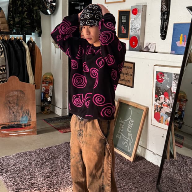 스투시 트위스티드 스월 니트