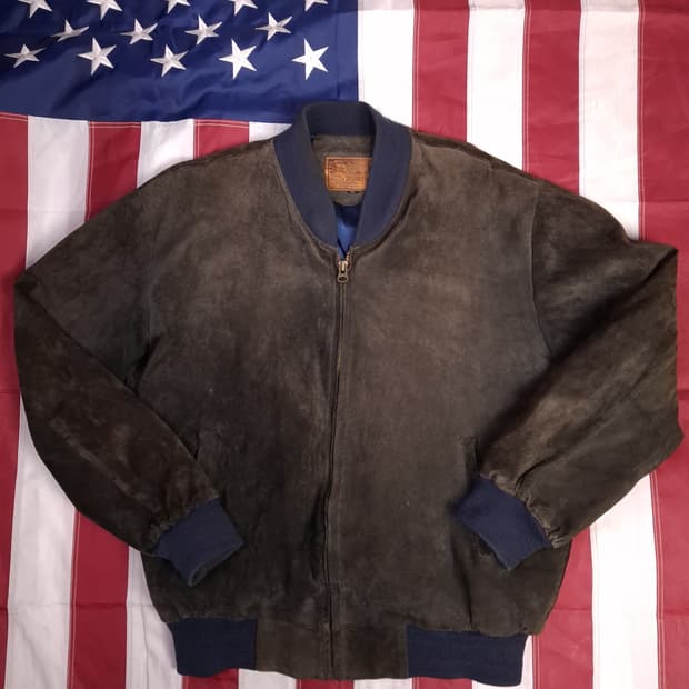 90's 리얼 스웨이드 빈티지 MA-1 항공자켓