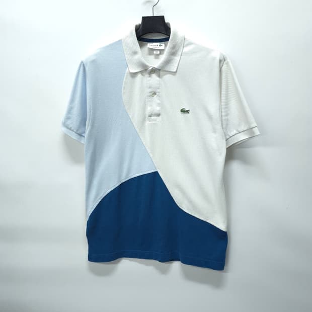 라코스테 남성 클래식핏 컬러 블록 배색 카라티 (95)